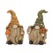 Melrose Set of 2 Gnome with Sunflower Fall Harvest Tabletop Figurines 7.75"
